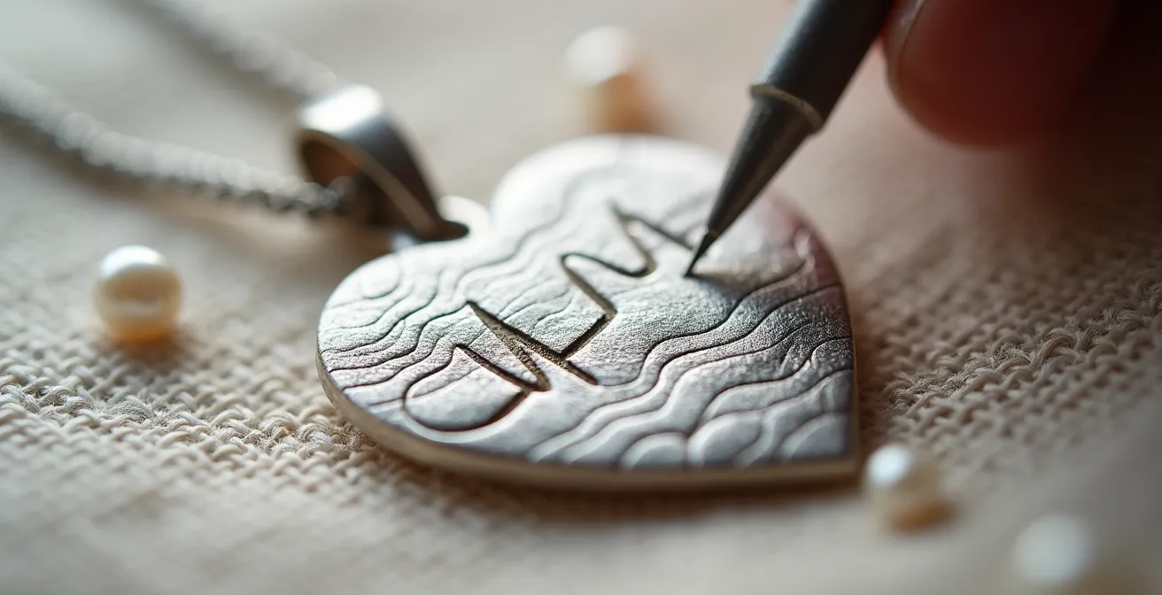 Zarter Schmuck mit Baby-Herzschlag-Gravur als ewige Erinnerung
