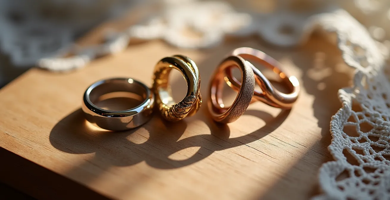 Verschiedene Ringdesigns für Heiratsanträge und Jubiläen im deutschen Stil