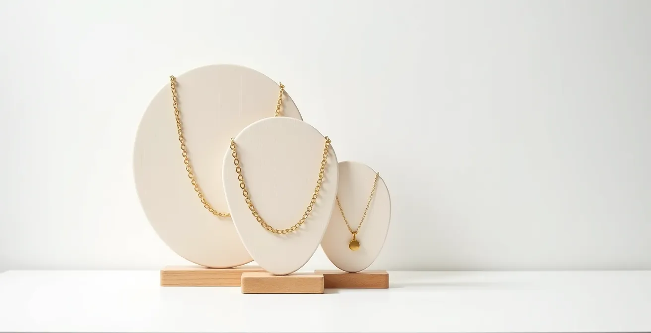 Verschiedene Kettenlängen an unterschiedlichen Ausschnittformen