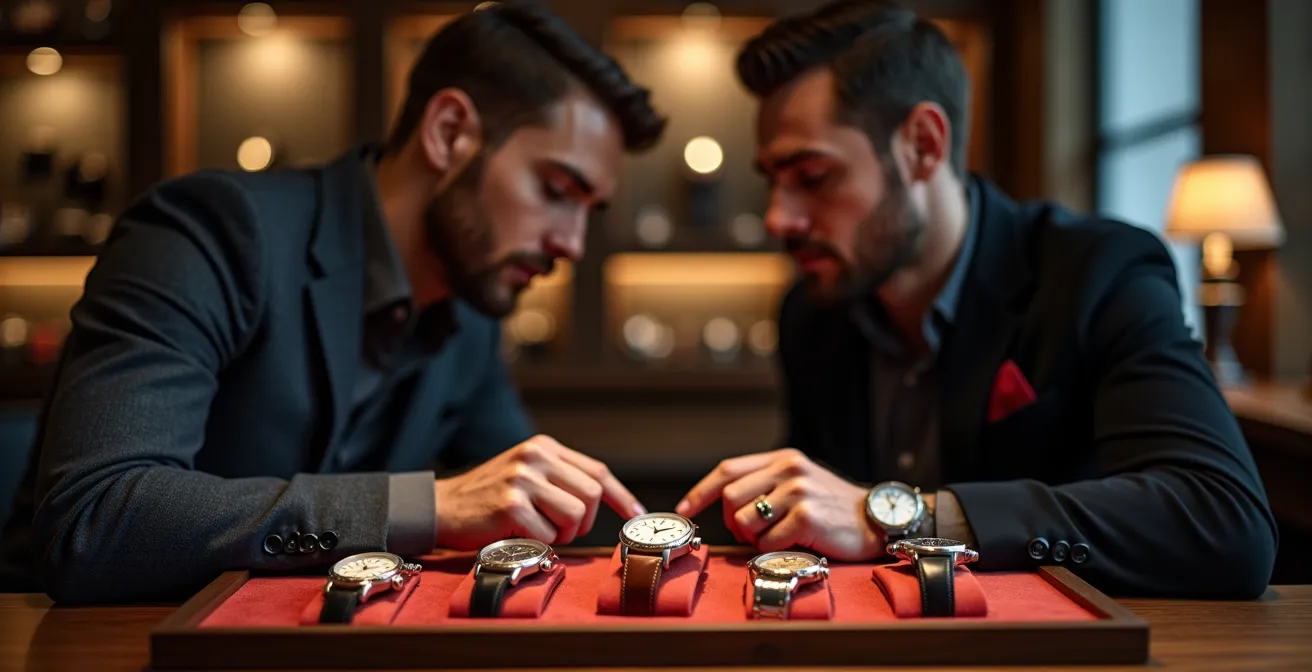 Uhrenberatung beim deutschen Juwelier mit Sammler und Experte