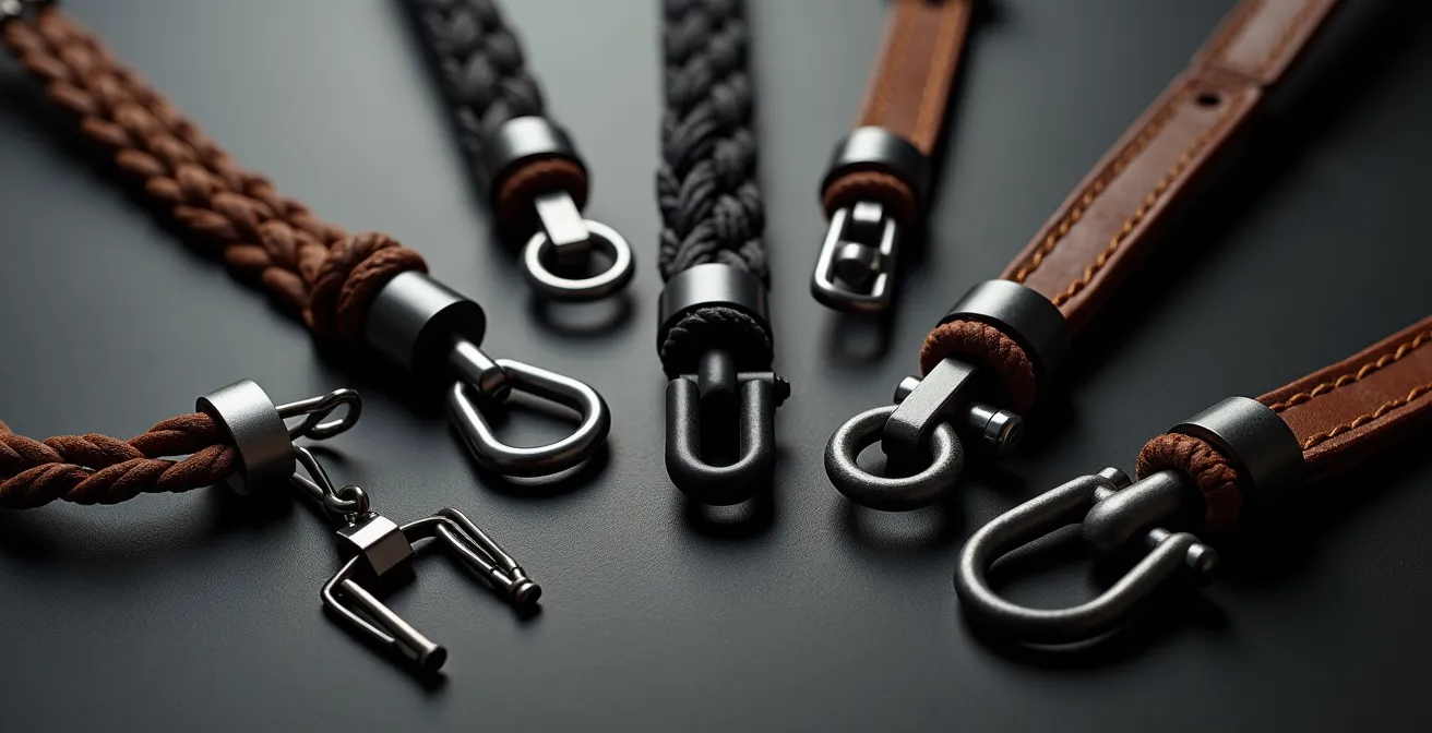 Verschiedene verstellbare Armbandverschlüsse im Detail