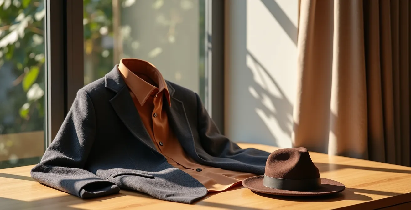 Hochwertige, zeitlose Business-Garderobe in neutralen Farben